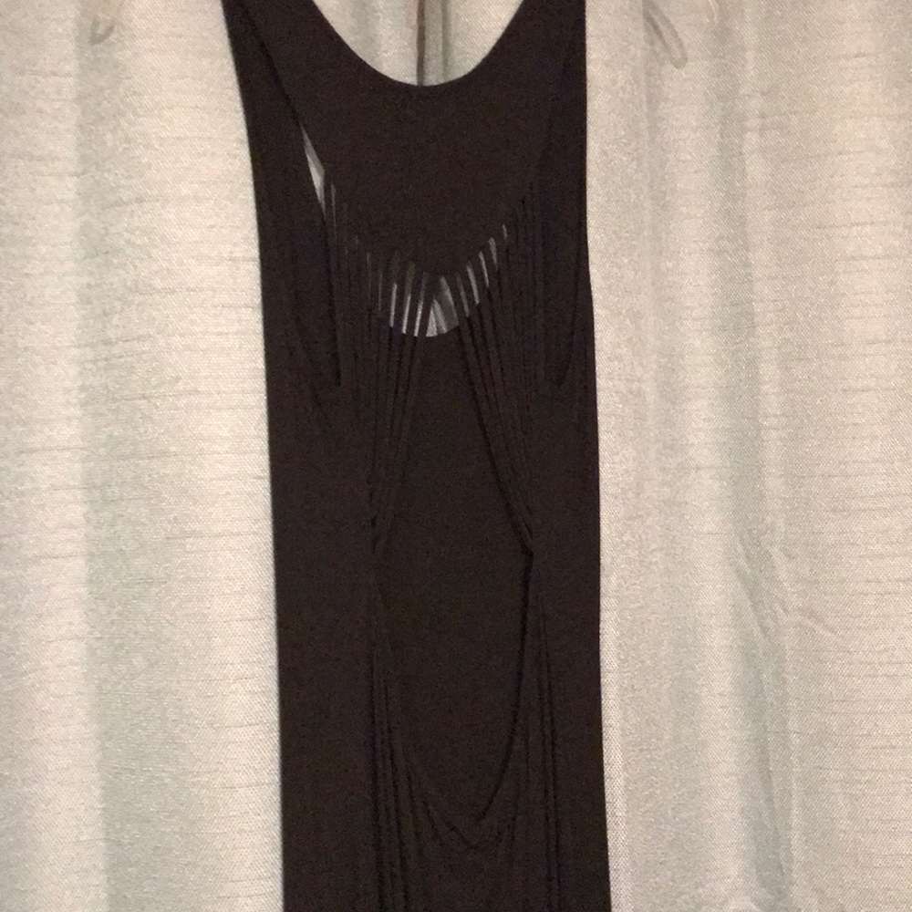 Venus Black Maxi Dress with Open Back